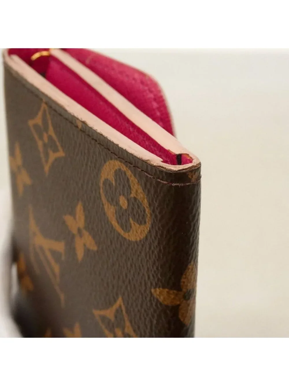 Louis Vuitton Wallet Monogram Portefeuille Emily Flower Motif Brown Rose